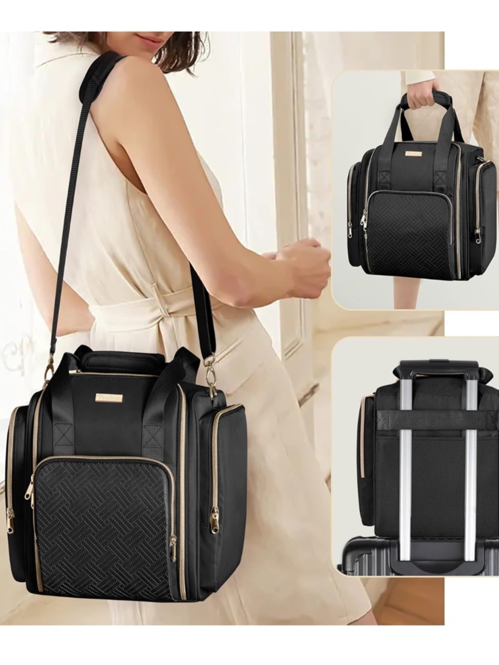 Prokva Travel Organizer Makeup Bag with 4 Removable Cases, Large Cosmetic Case